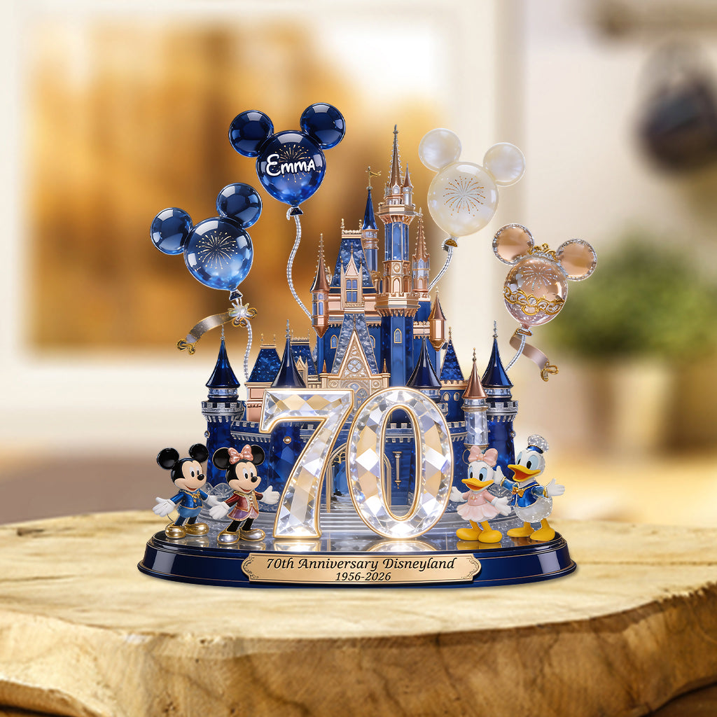 70th Anniversary - Personalized Dream Trip Custom Shaped Acrylic Plaque