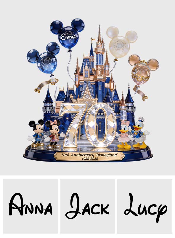 70th Anniversary - Personalized Dream Trip Custom Shaped Acrylic Plaque