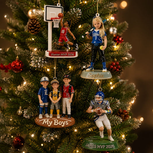 Custom From Any Photo - Personalized Basketball Premium 3D Ornament