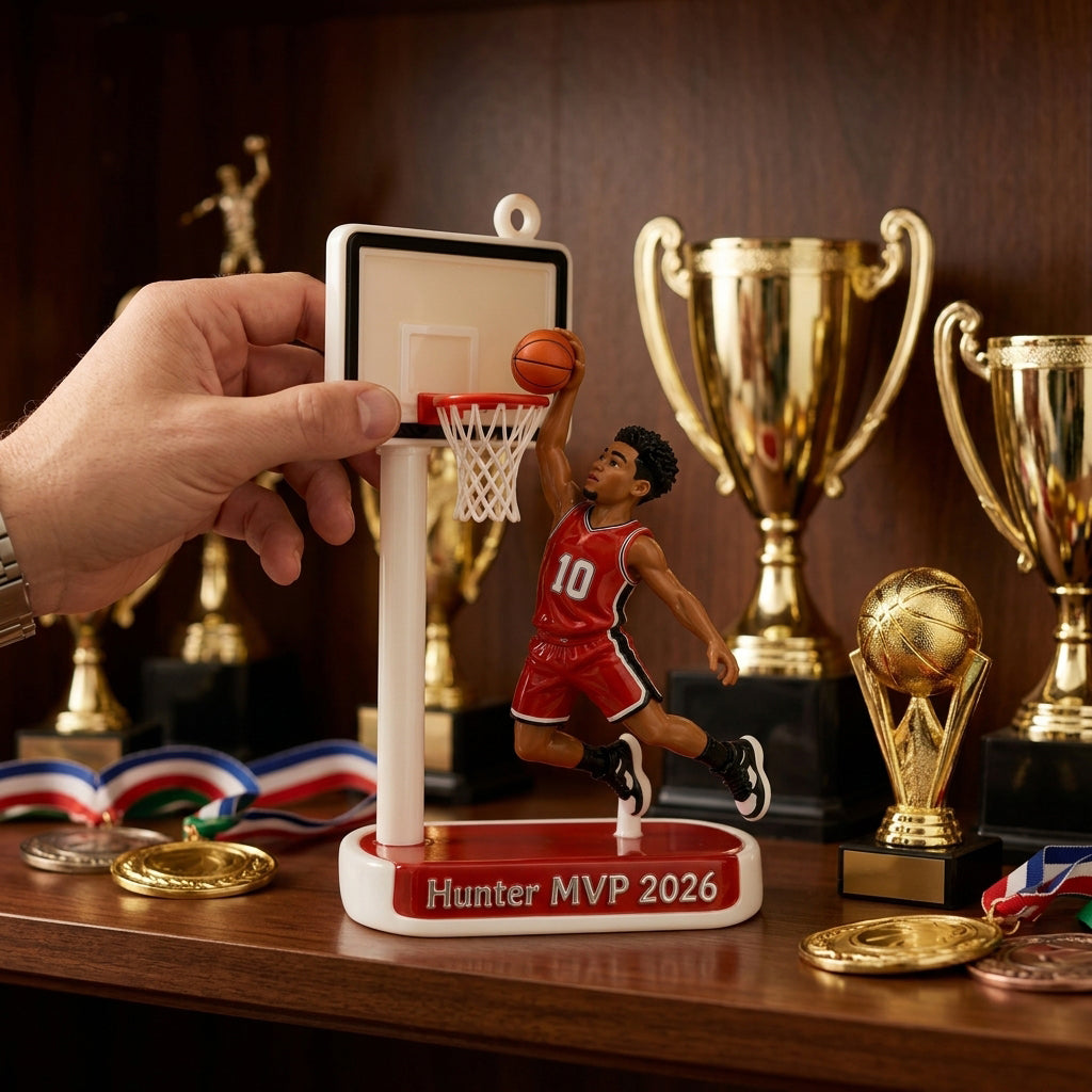 Custom From Any Photo - Personalized Basketball Premium 3D Ornament