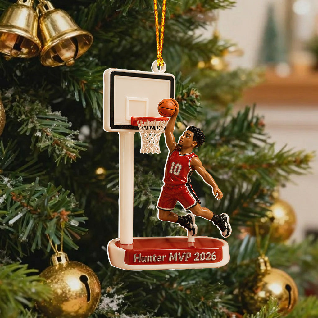 Custom From Any Photo - Personalized Basketball Premium 3D Ornament