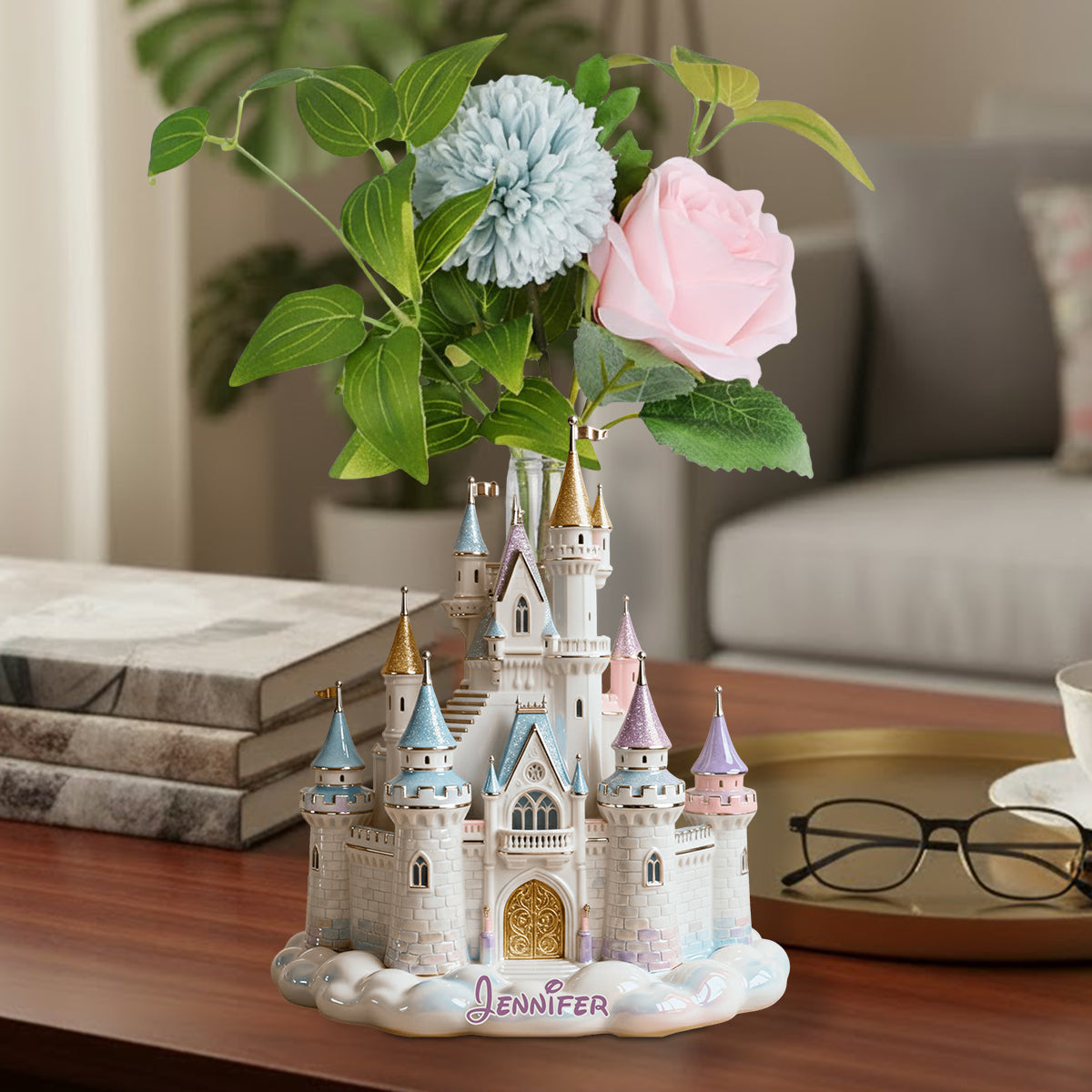 Magic Castle - Personalized Mouse Custom Shape Acrylic Flower Vase