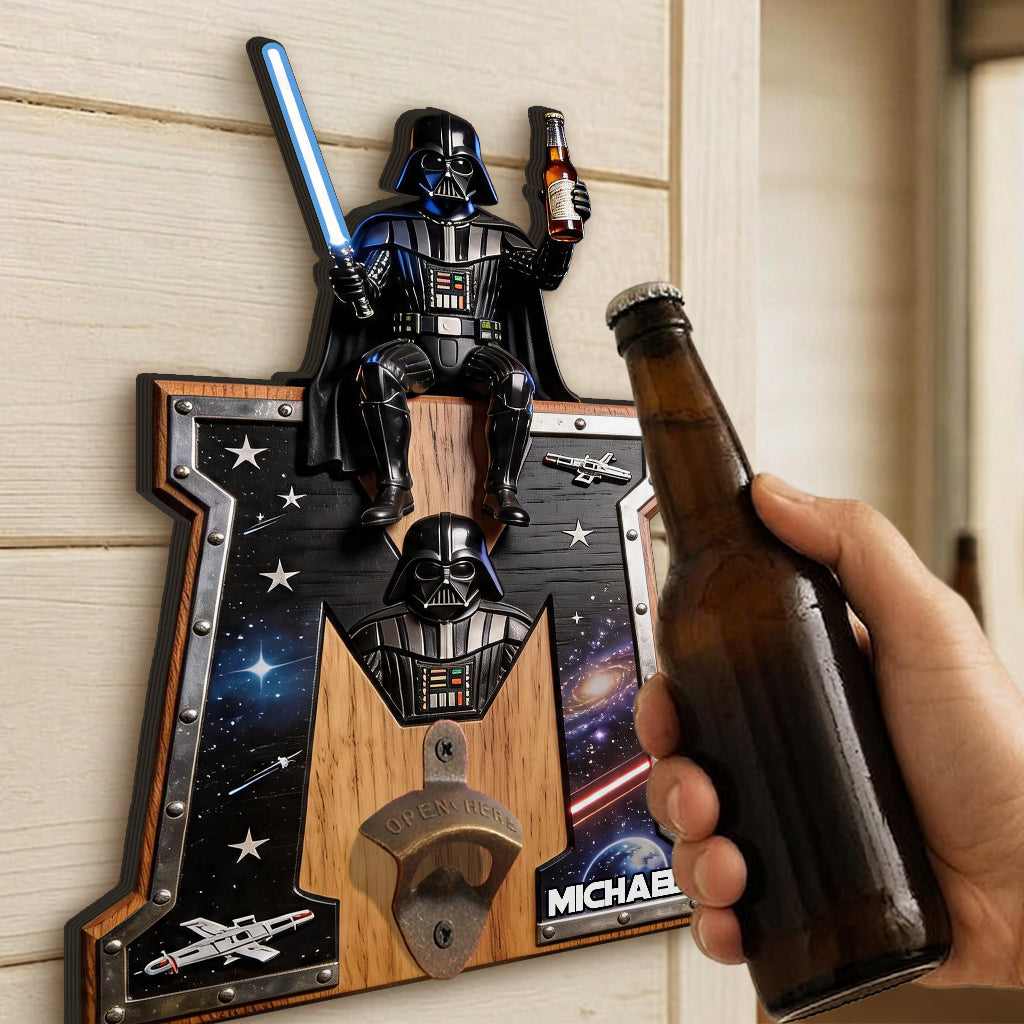 The Beer Force - Personalized The Force Wall Bottle Opener