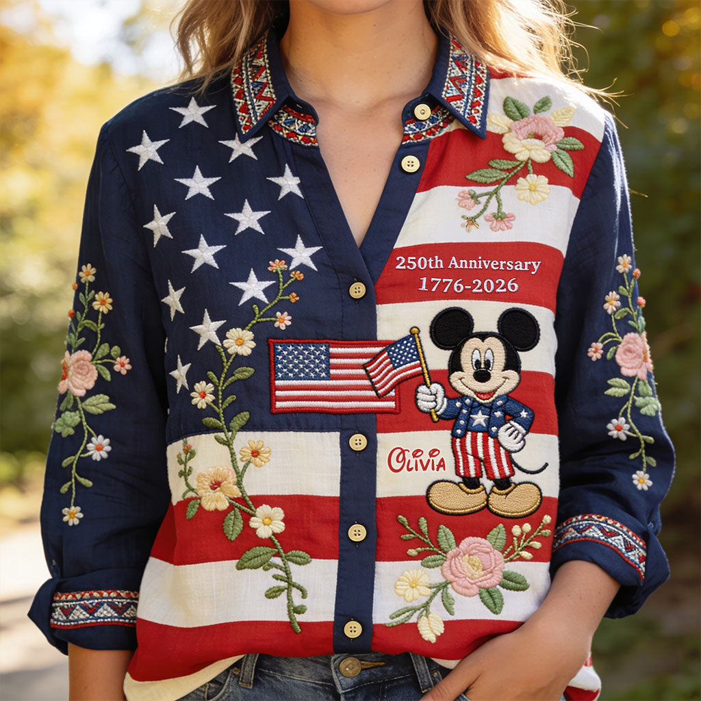 250th Anniversary - Personalized Mouse Button-Up Shirt