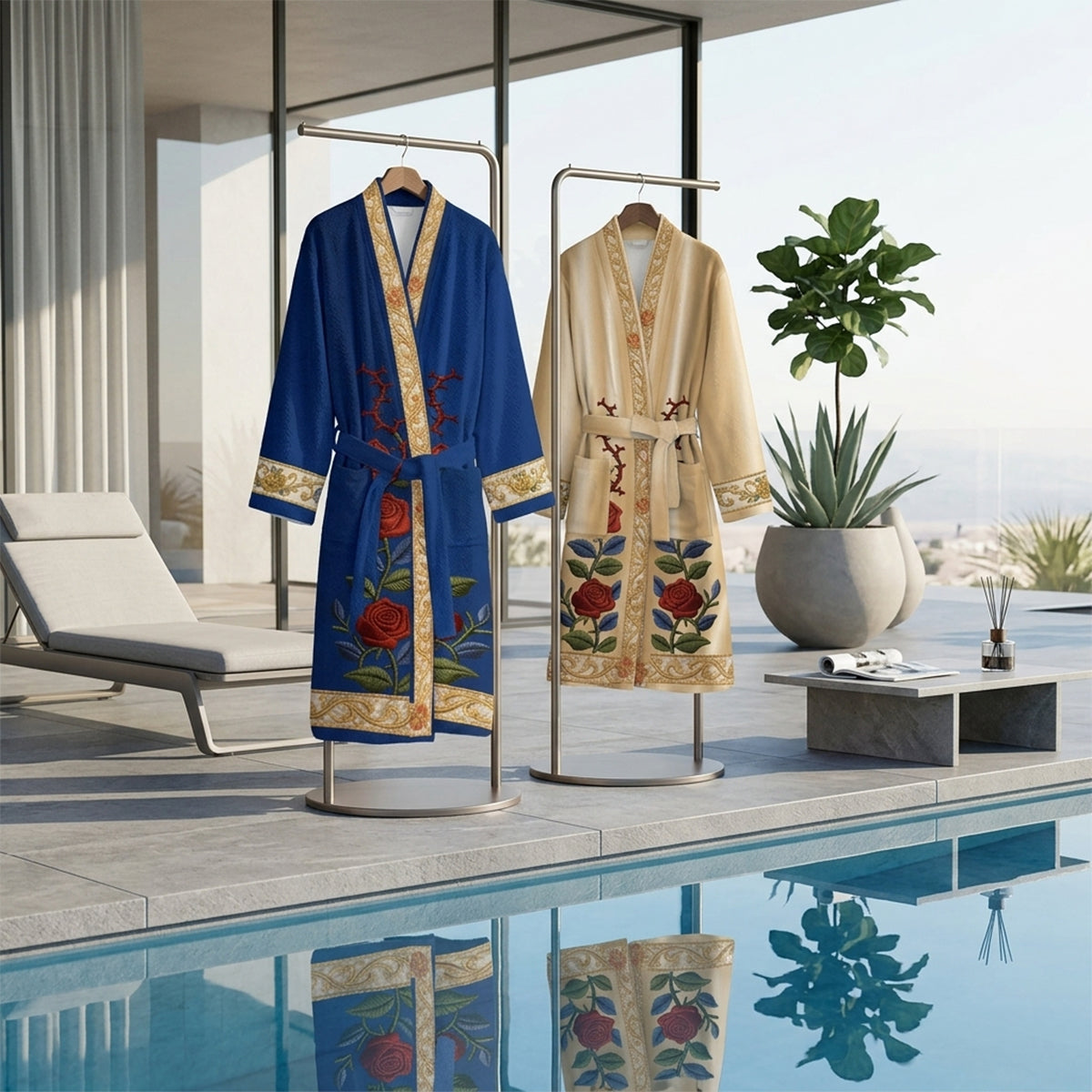 Tale As Old As Time - Personalized Beauty And The Beast Pajama Kimono Robe