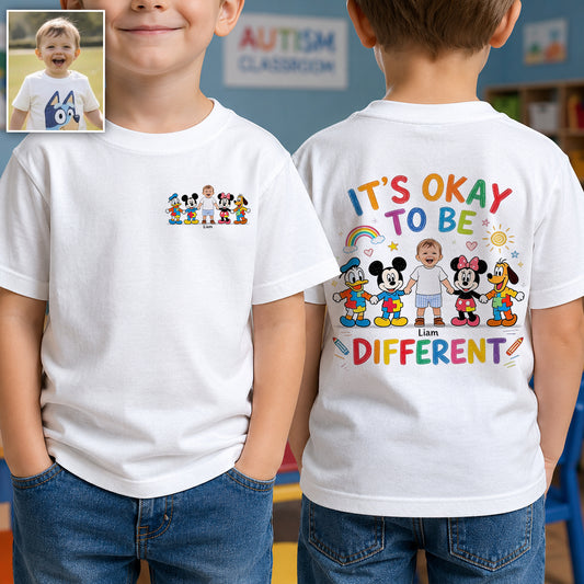 Cute Cartoon Friends Autism Acceptance - Personalized Autism Awareness Kid T-Shirt