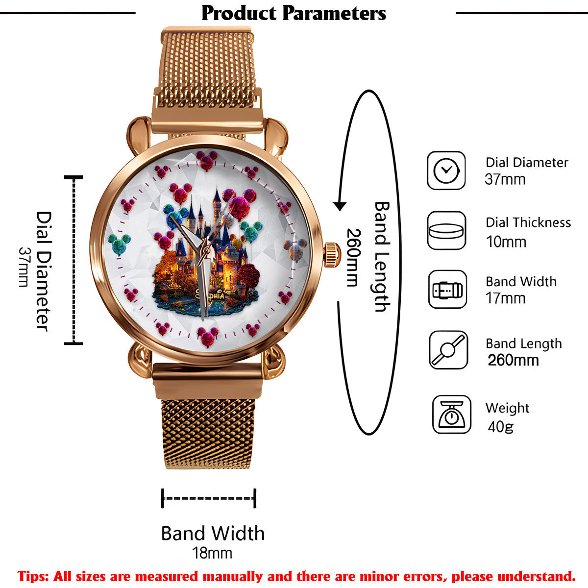 Magical Night - Personalized Mouse Women Hand Watch