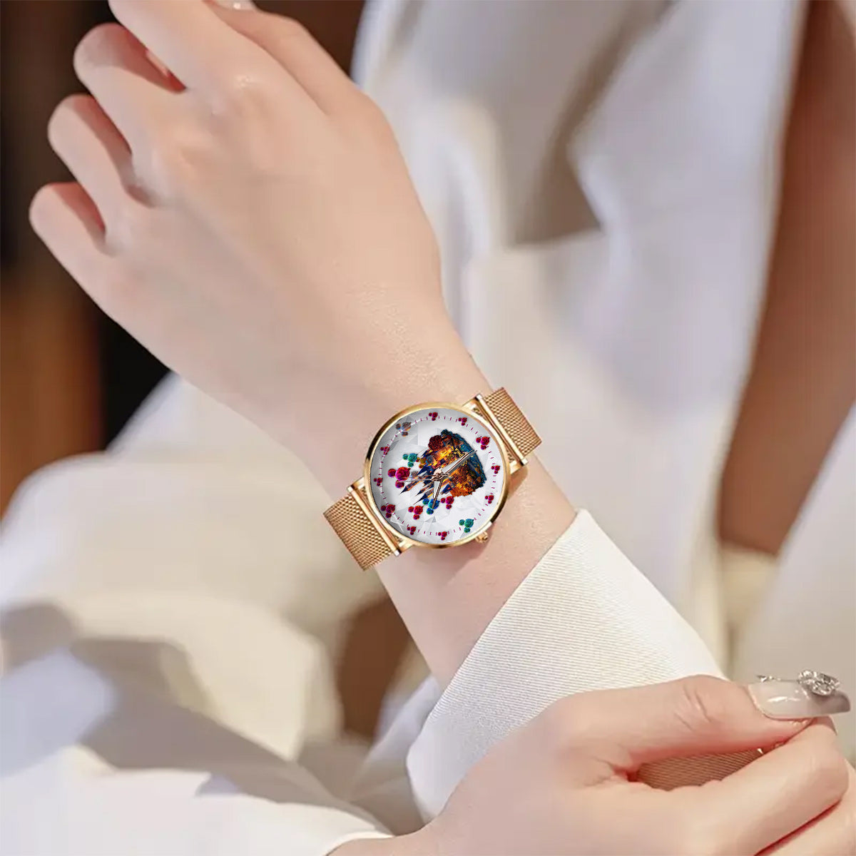 Magical Night - Personalized Mouse Women Hand Watch
