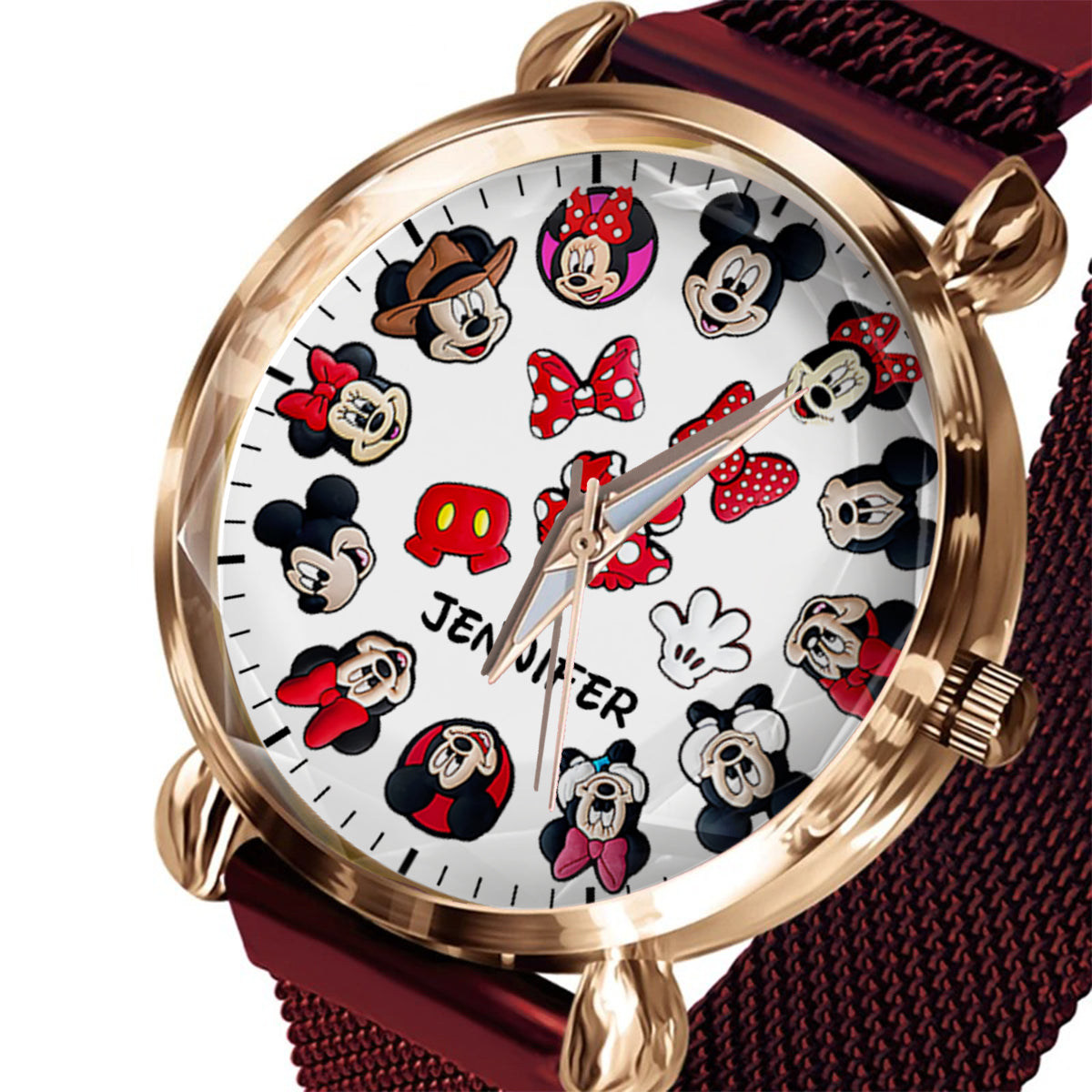 Mouse Happy Time - Personalized Mouse Women Hand Watch