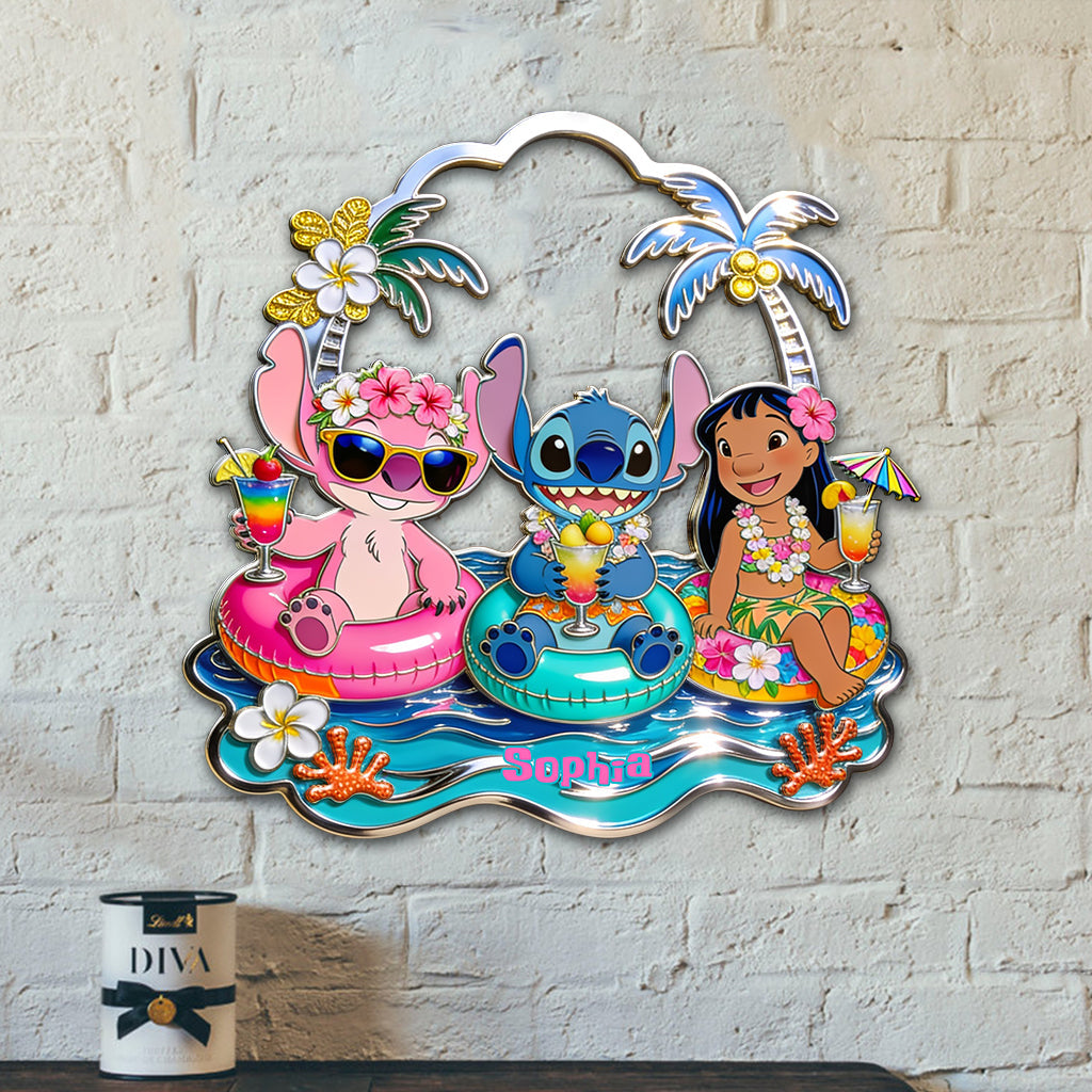 Ohana Vibe - Personalized Ohana 3D Printed Cut Metal Sign
