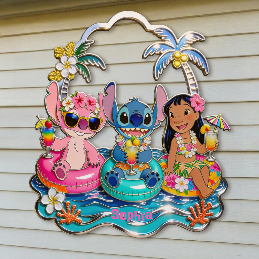 Ohana Vibe - Personalized Ohana 3D Printed Cut Metal Sign