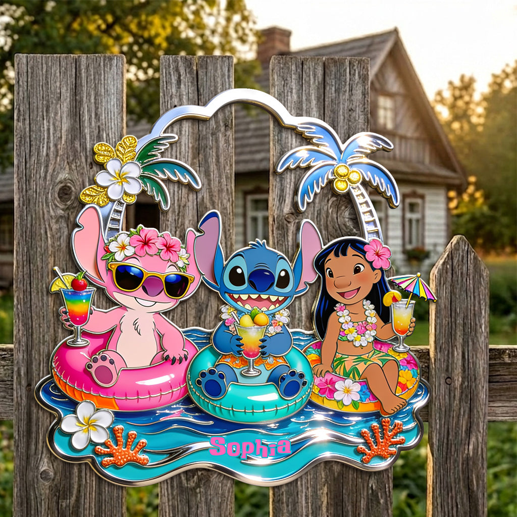 Ohana Vibe - Personalized Ohana 3D Printed Cut Metal Sign