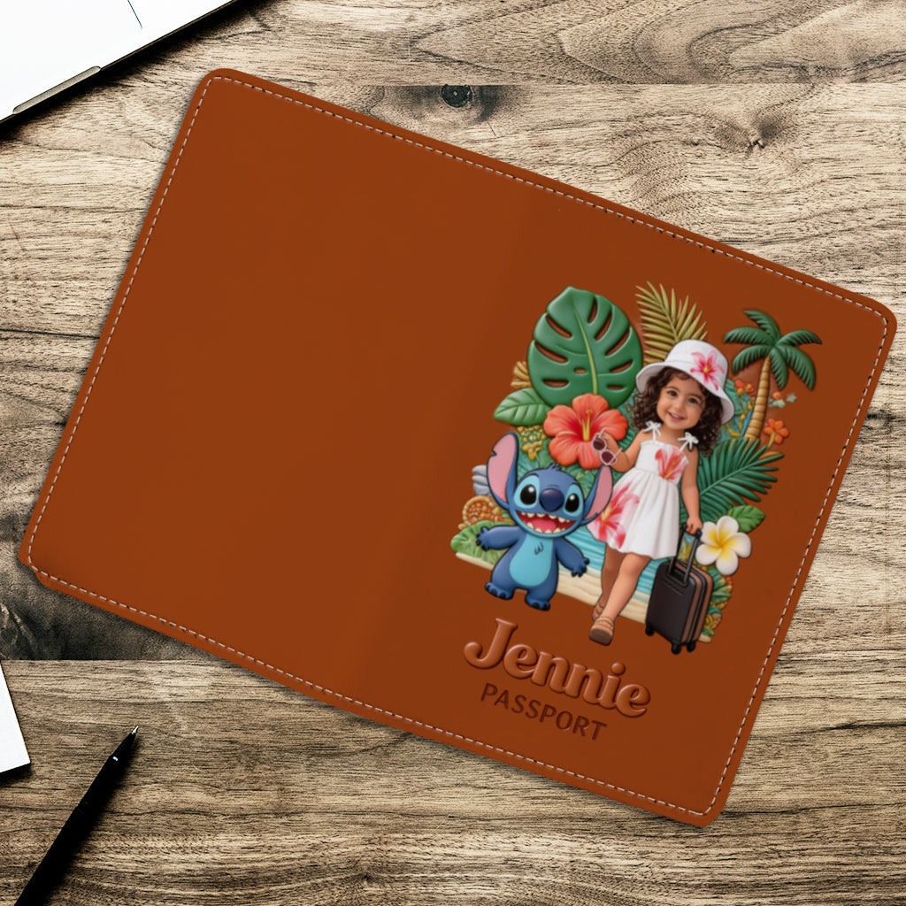 Aloha Adventure - Personalized Ohana Passport Holder & Luggage Tag Set