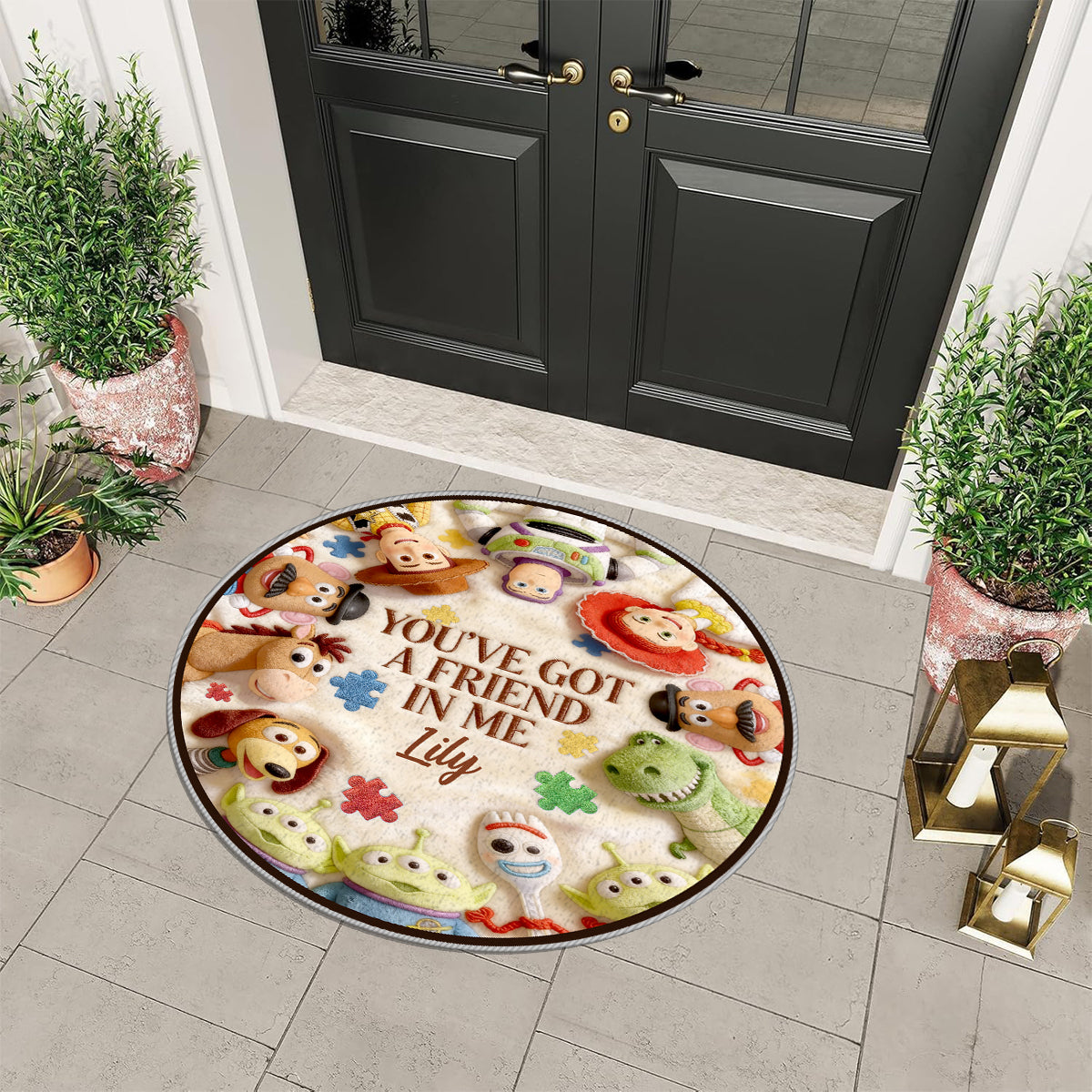 You've Got A Friend In Me - Personalized Autism Awareness Non-Slip Tufted Rug
