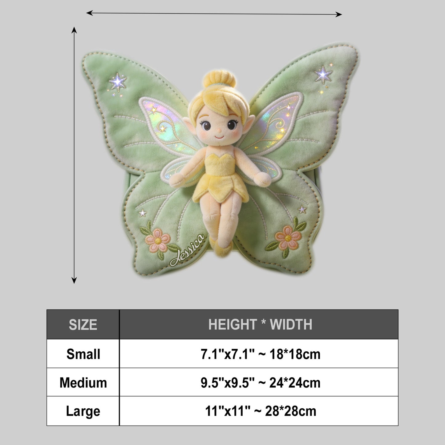 Magical Time - Personalized Flying Fairy Plush Crossbag
