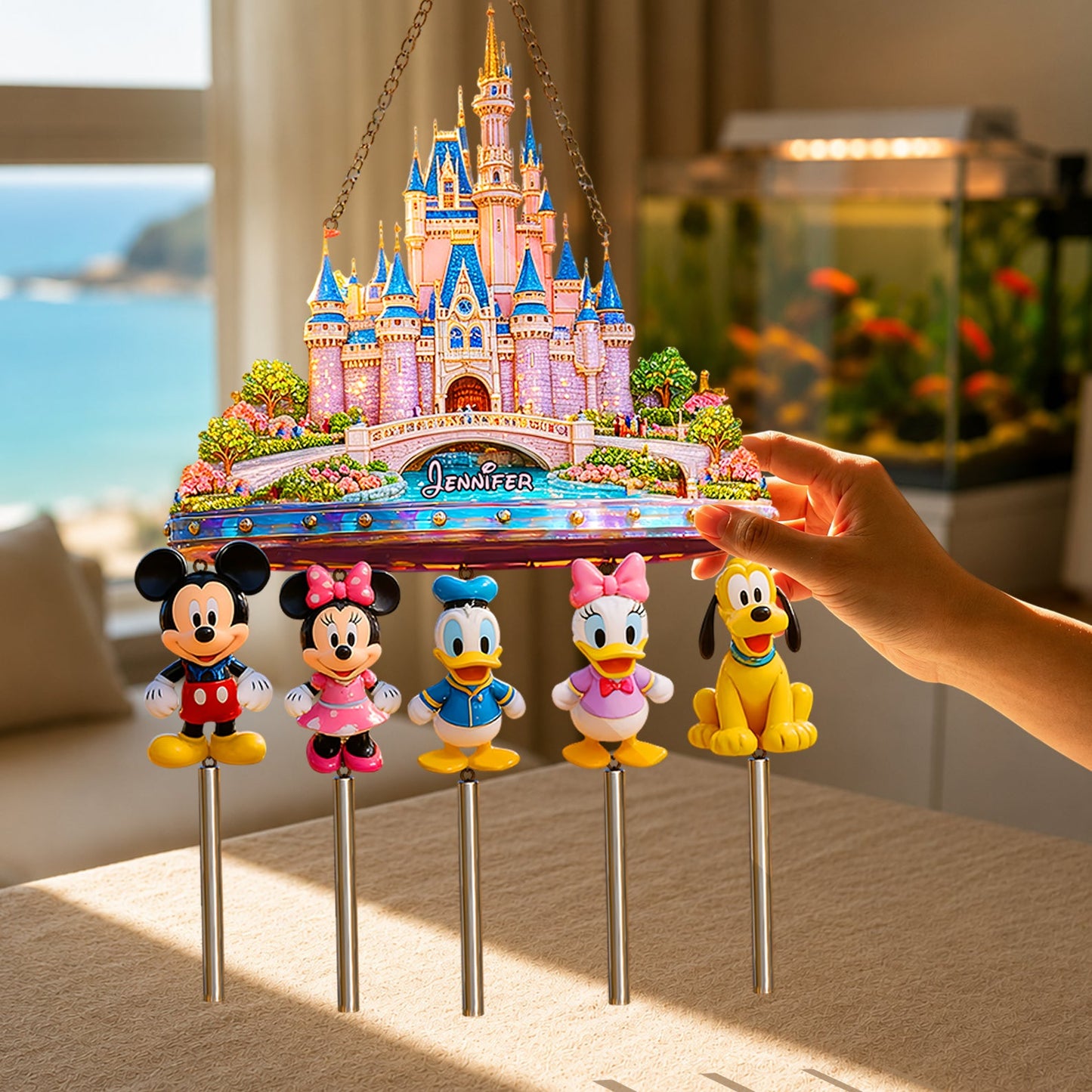 Magical Land - Personalized Dream Trip Wind Chime With Charm