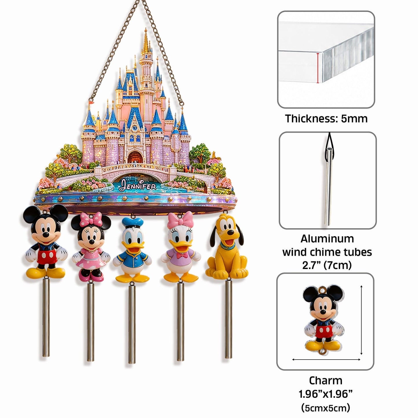 Magical Land - Personalized Dream Trip Wind Chime With Charm