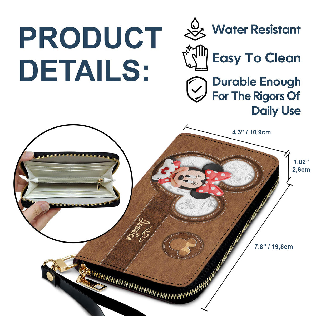 Magical Moment - Personalized Mouse Leather Long Wallet
