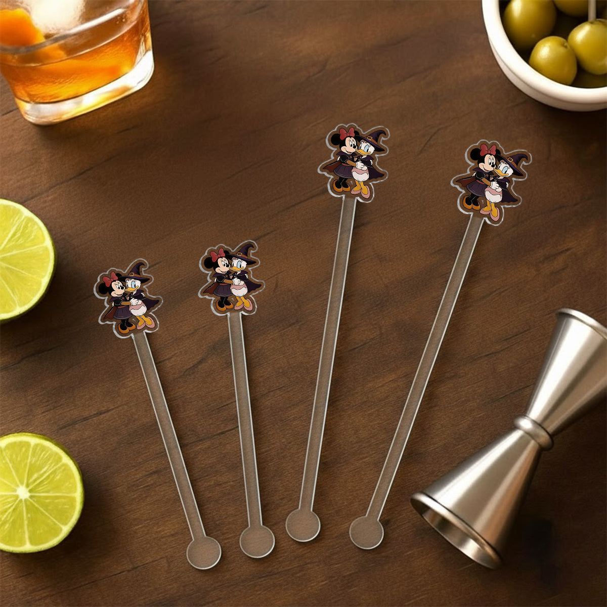 Best Witches, Besties Gift Idea - Personalized Witch Set Accent Mug with Acrylic Stirrers