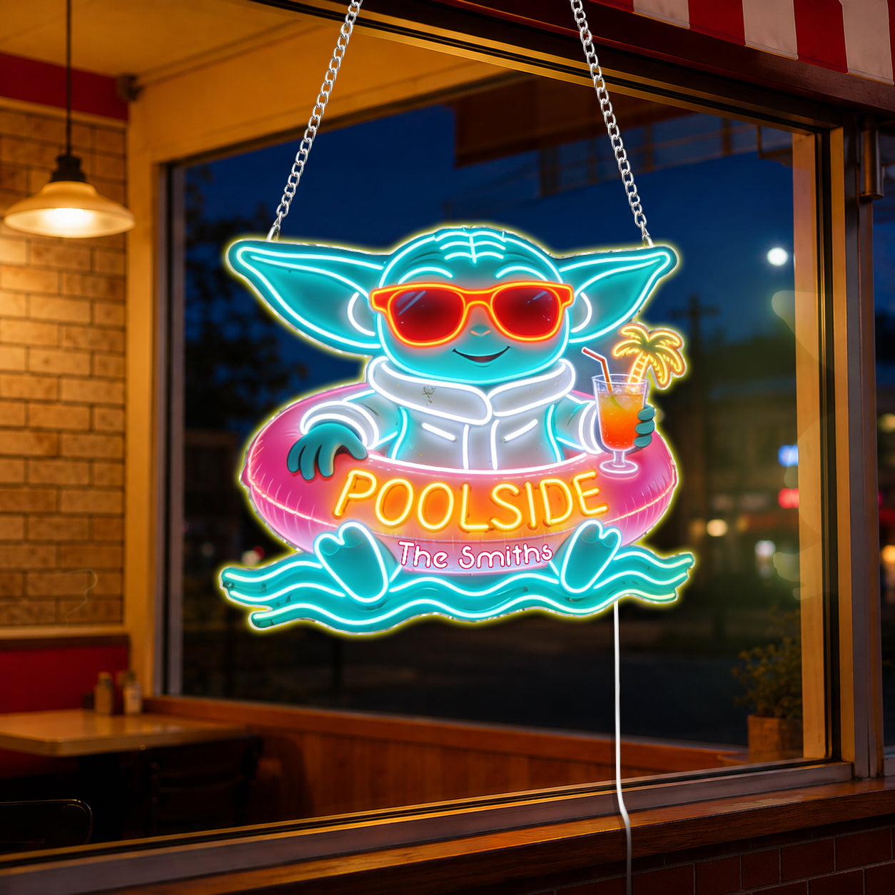 Welcome To Poolside - Personalized The Force Neon LED Light Sign