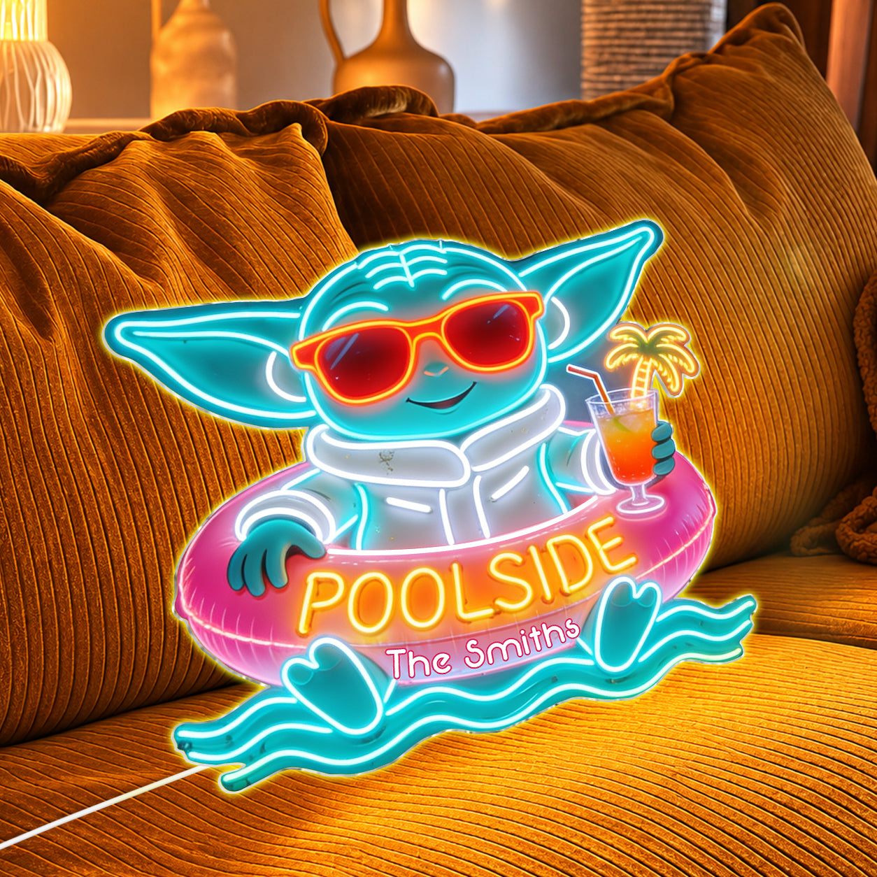 Welcome To Poolside - Personalized The Force Neon LED Light Sign