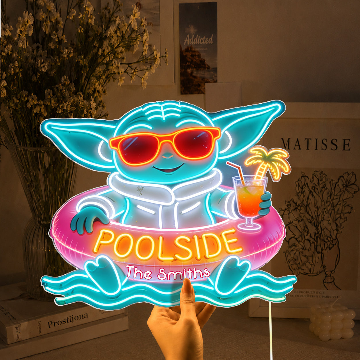 Welcome To Poolside - Personalized The Force Neon LED Light Sign