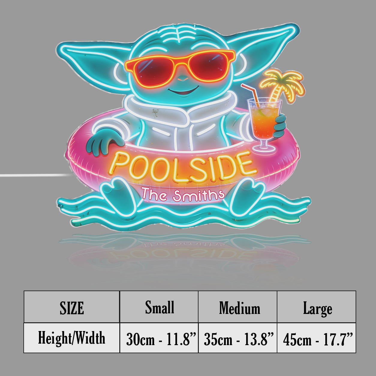 Welcome To Poolside - Personalized The Force Neon LED Light Sign
