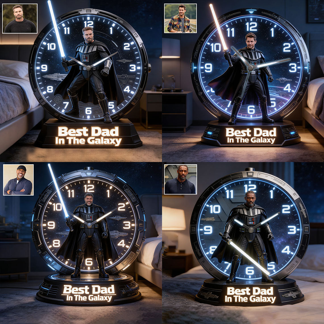 Custom Any Photo - Personalized The Force Desk Clock Plaque