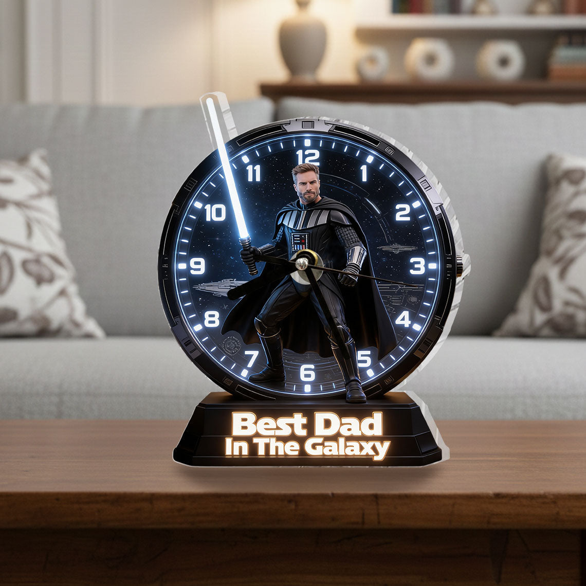 Custom Any Photo - Personalized The Force Desk Clock Plaque