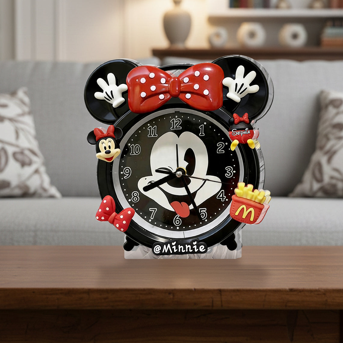 Big Ears Friend - Personalized Mouse Desk Clock Plaque