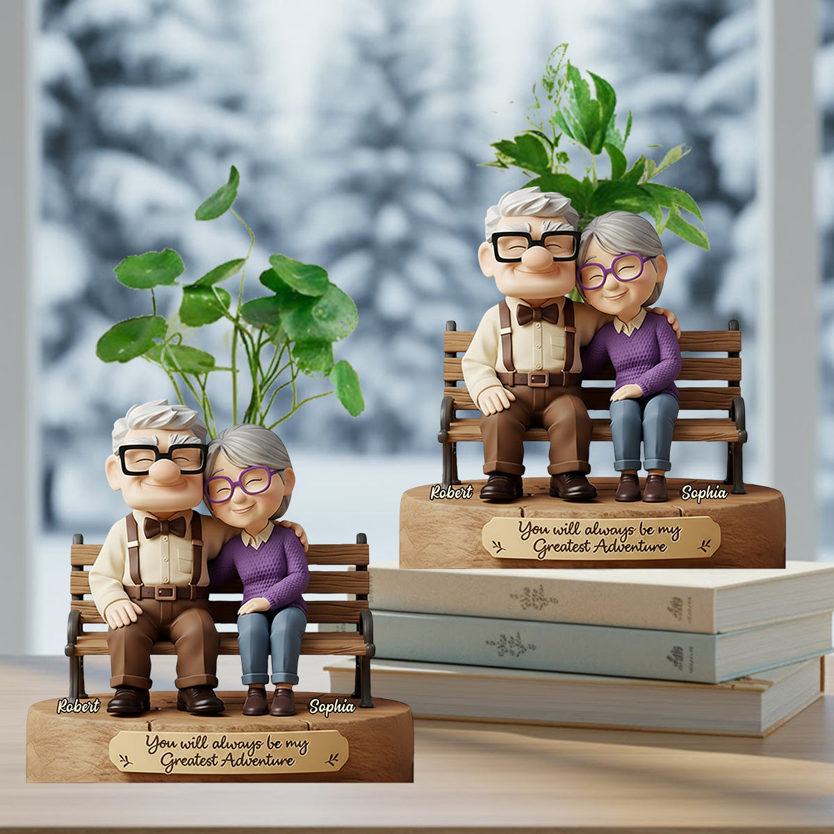 My Greatest Adventure - Personalized Couple Custom Shape Acrylic Flower Vase