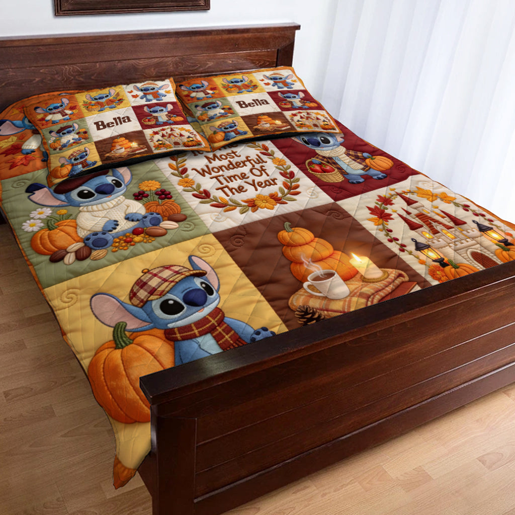 It's The Most Beautiful Time Of The Year - Personalized Ohana Quilt Set