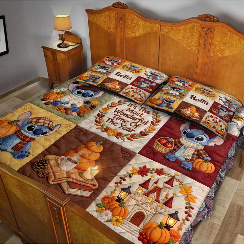 It's The Most Beautiful Time Of The Year - Personalized Ohana Quilt Set