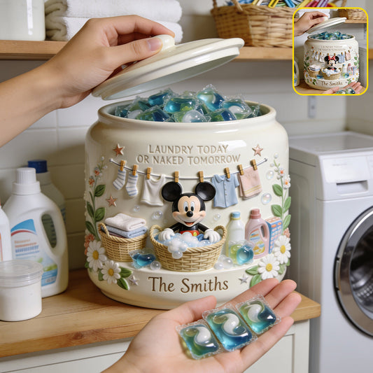 Laundry Today - Personalized Mouse Laundry Pods Jar