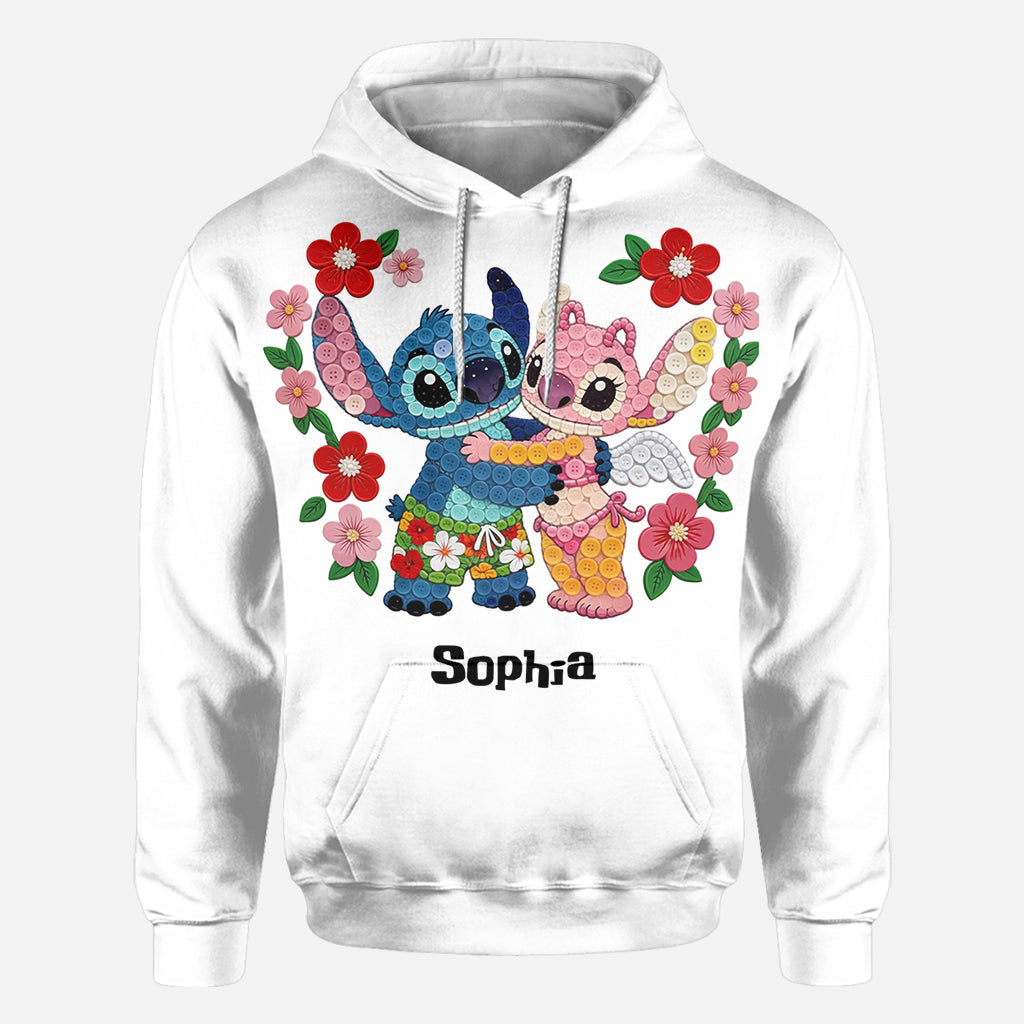 Cute Cartoon Monster, Aloha Hawaii Vibes - Personalized Ohana All Over Shirt