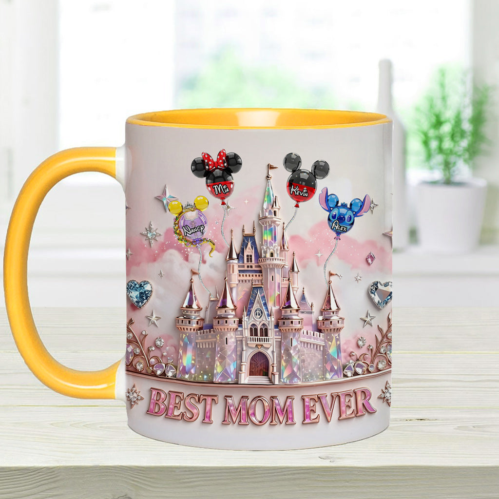 Best Mom Ever - Personalized Mouse Accent Mug