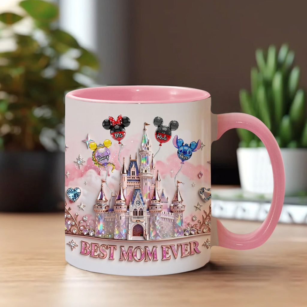 Best Mom Ever - Personalized Mouse Accent Mug