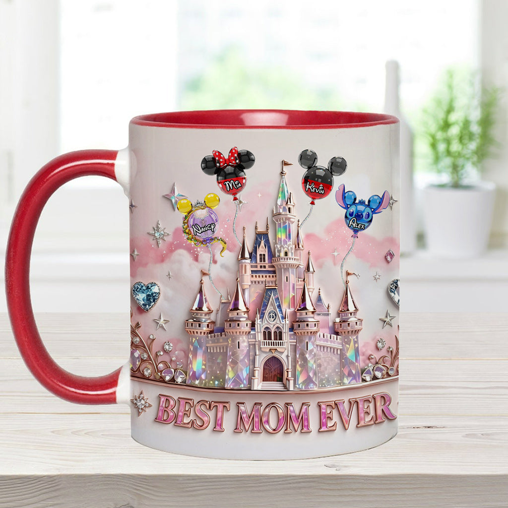 Best Mom Ever - Personalized Mouse Accent Mug