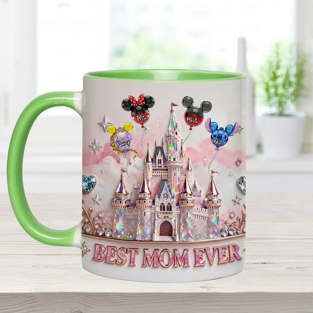 Best Mom Ever - Personalized Mouse Accent Mug