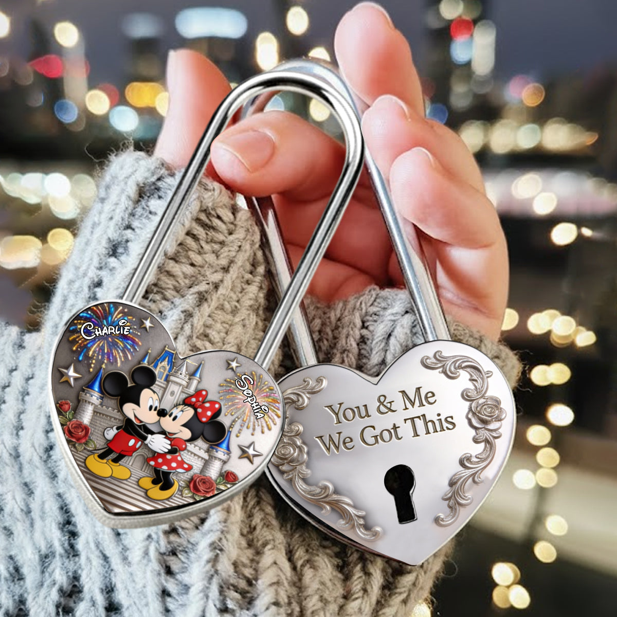 My Greatest Adventure - Personalized Mouse Heart Padlock