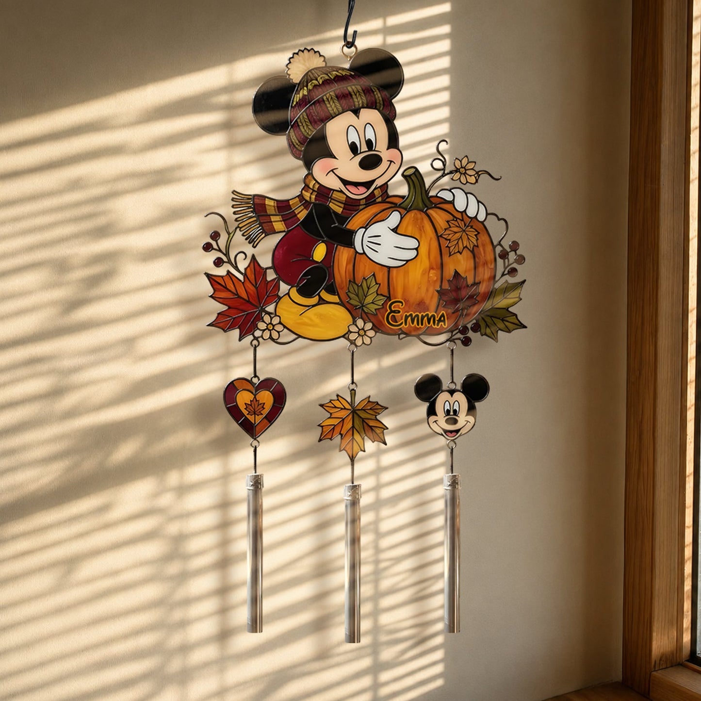 Magical Season - Personalized Mouse Wind Chime With Charm