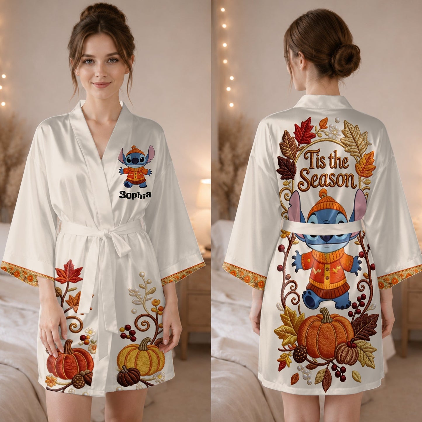 Til The Season - Personalized Ohana Satin Robe