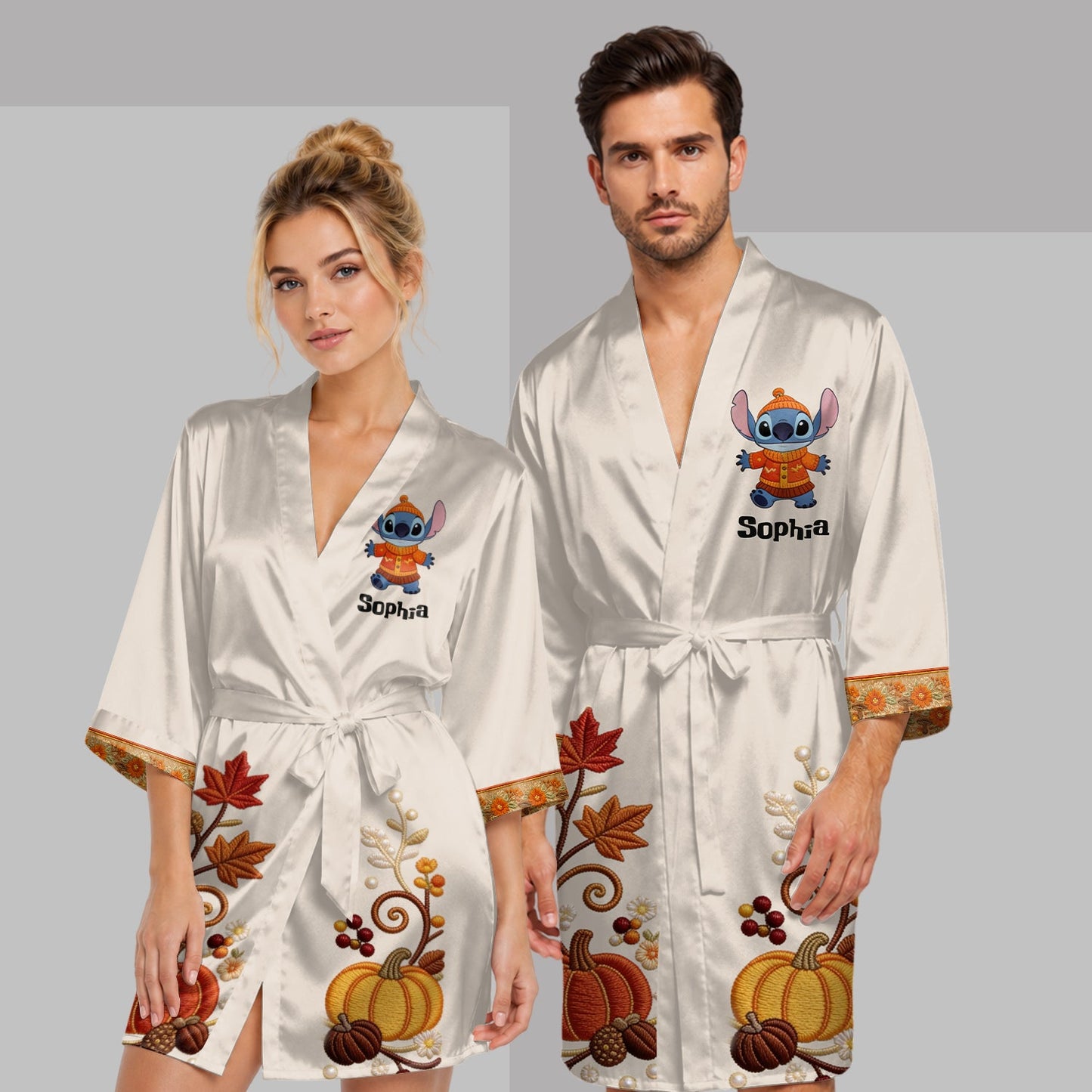 Til The Season - Personalized Ohana Satin Robe