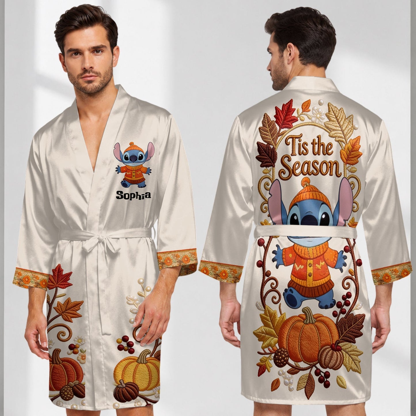Til The Season - Personalized Ohana Satin Robe
