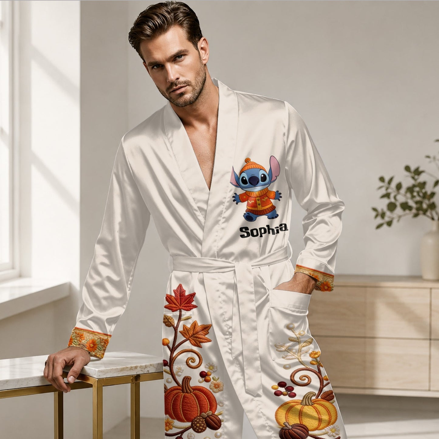 Til The Season - Personalized Ohana Satin Robe