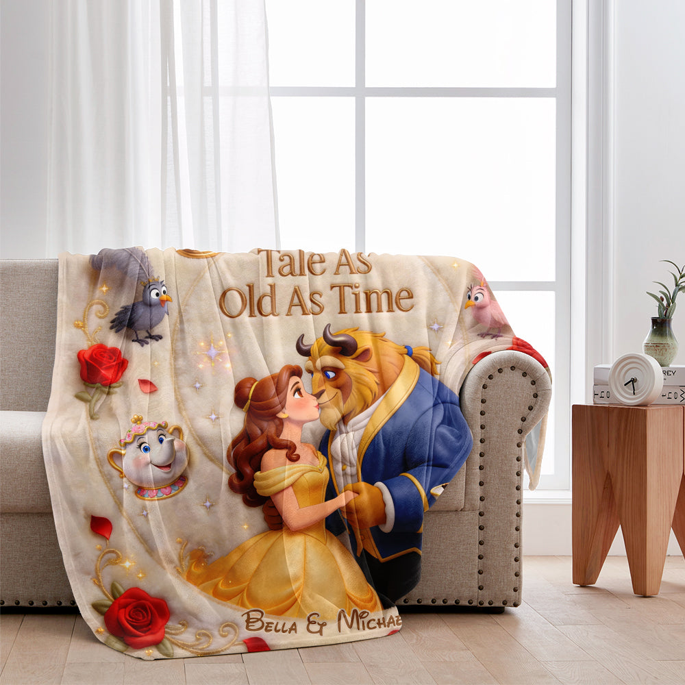 Tale As Old As Time - Personalized Beauty And The Beast Blanket