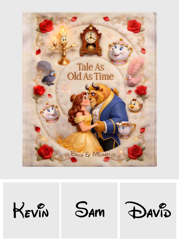 Tale As Old As Time - Personalized Beauty And The Beast Blanket