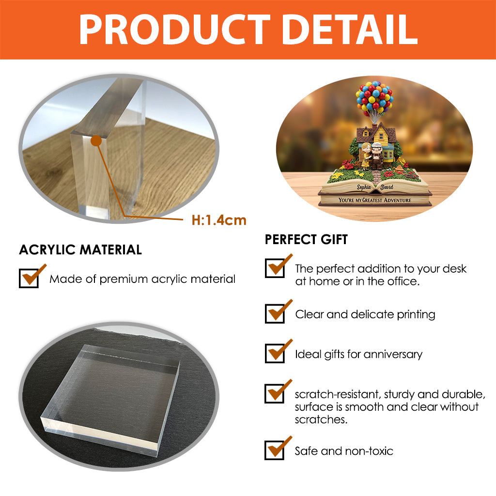 You're My Greatest Adventure - Personalized Mouse Custom Shaped Acrylic Plaque