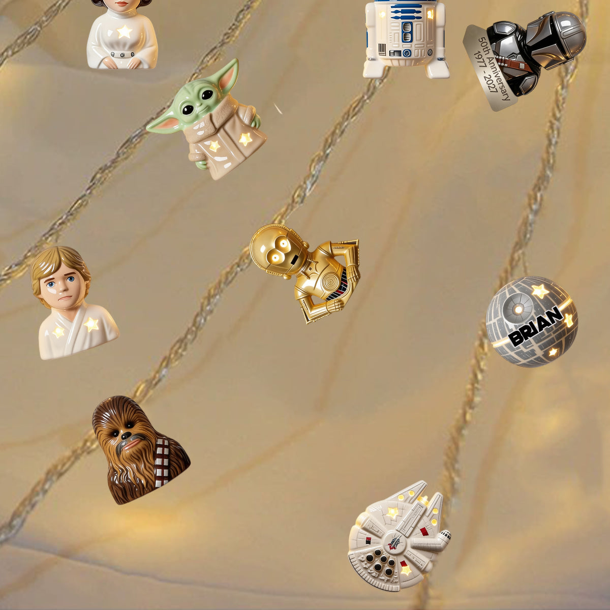 50th Anniversary - Personalized The Force String Lights