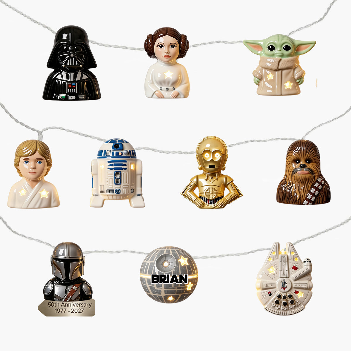 50th Anniversary - Personalized The Force String Lights